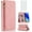 Rose Gold, variant on MYKOMI Compatible with Samsung Galaxy J3 Orbit J 3 Star 2018 3J Achieve Wallet Case HD Screen Protector Zipper Leather Flip Cover Card Holder for J3V V 3rd Gen SM J337A J337V J337 Women Men Black