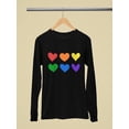 thumbnail image 3 of Colorful Hearts Pride Design Tee Long Sleeve Men's, 3 of 4