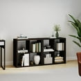 thumbnail image 6 of 4 Black Cube Storage Organizer, 14.6" x 30" x 30" Wooden Cube Storage Organizer with Four Organized Spaces, 2 x 2 Closet Cubbies for Bedroom, Living Room, Playroom, Dark Brown, 6 of 13
