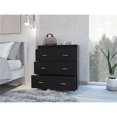 thumbnail image 4 of TUHOME Commode Classique en Bois d'Ingénierie à Trois Tiroirs en Noir, 4 of 8