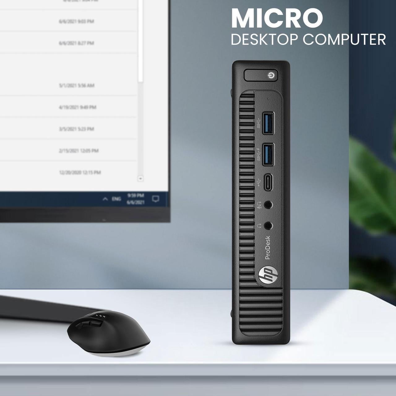 Restored HP EliteDesk G2 Mini Desktop PC Intel Quad-Core i5-6500T, 16GB Ram, 512GB NVMe SSD, New 24 inch Monitor, Built-in WiFi, Wireless Keyboard & Mouse, Windows 11 Pro (Refurbished)