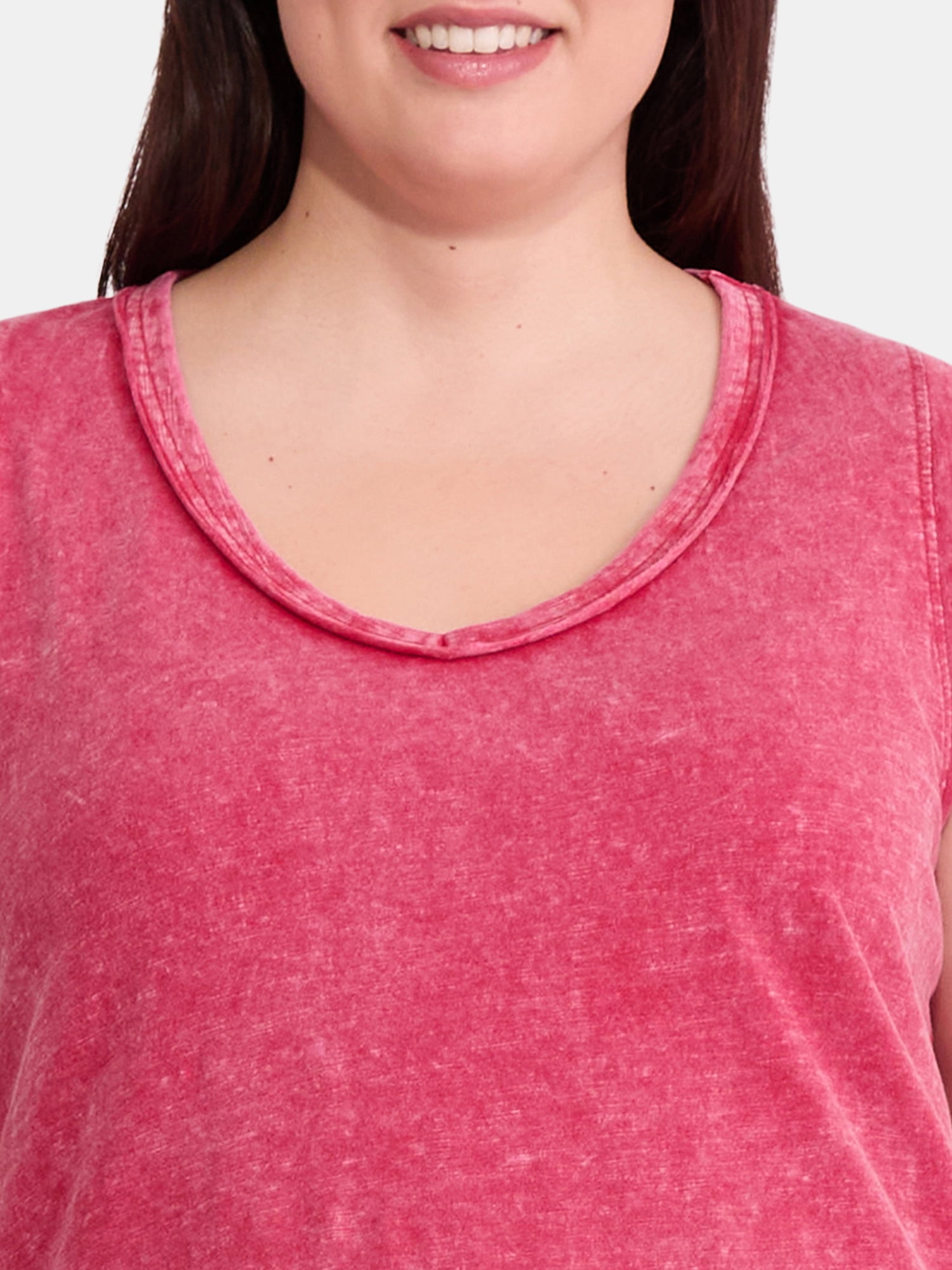 Terra & Sky Women's Plus Size Cotton Swing Tank Top, Sizes 0X-5X