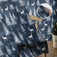 thumbnail image 5 of Navy Blue Christmas Sheer Curtains 84 Inches Long 2 Panels Set, Window Sheer Curtains for Living Room/Bedroom, Xmas Tree Elk Christmas Light Filtering Rod Pocket Curtain 52'' x 84'' x 2, 5 of 7