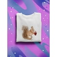 thumbnail image 3 of Squirrel With Coffee Sweatshirt Women -SPIdeals Designs, Female Large, 3 of 4