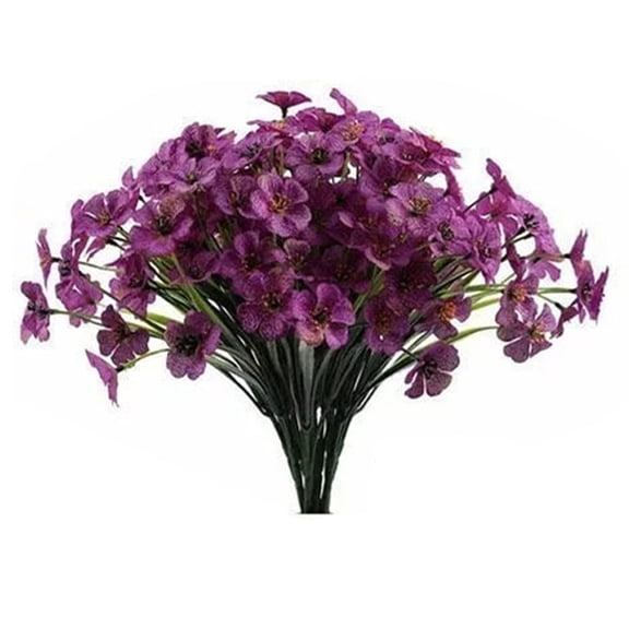 JUANCHENG 6 Bouquets of Artificial Flowers Outdoor Fake Violet Flowers Home Decor purple