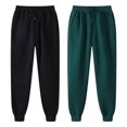 thumbnail image 3 of USNSM 2 Pack Sweatpants for Women Drawstring Elastic Waist Joggers Pants with Pockets Cinch Bottom Casual Jogger Trousers Green S, 3 of 8
