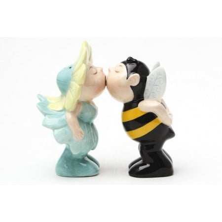 Kissing Salt Pepper Shakers Flower and Bee Kissing Salt & Pepper Shaker Set by, Flower and Bee Kissing Salt & Pepper Shaker Set By Pacific Giftware ()