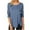 Blue, variant on AOOCHASLIY Valentine's Women Gift Blouse Women's Fashion Solid Loose T-shirt Long Sleeves Blouse Round-Neck Casual Tops