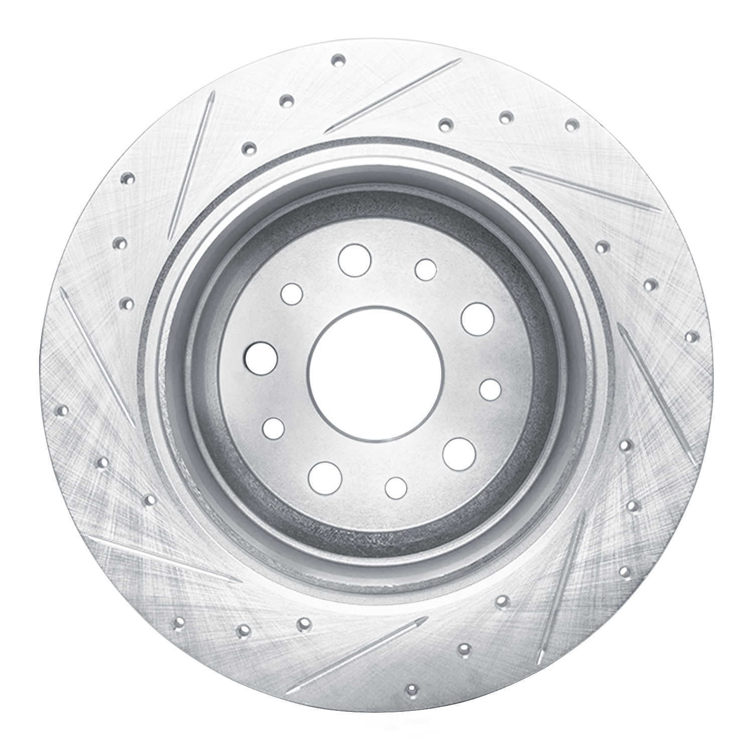 Dynamic Friction Company 631-42024R DFC Brake Rotor - Drilled And Slotted - Silver
