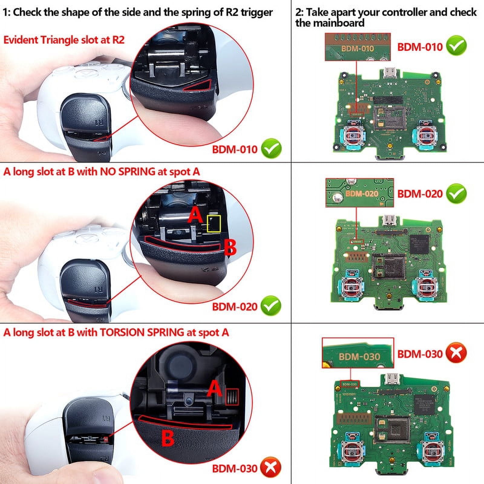 eXtremeRate Green Real Metal Buttons (RMB) Version Rise 2.0 Remap Kit for PS5 Controller with Black Rubberized Grip Back Shell, Upgraded Programable Back Buttons Attachment for PS5 Controller