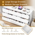 thumbnail image 2 of Blotout Modern White 9 Dresser for Bedroom with Charging Station, 63" Large Wood Chest of 9 Drawers Handle Free, Long Dresser Drawers for Bedroom, Living Room, Entryway, Hallway, 2 of 10