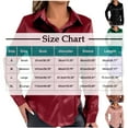 thumbnail image 2 of Women's Dressy Button Down Shirt Fashion Long Sleeve Work Office Formal Blouse Collar Button Solid Casual T Shirts, 2 of 4