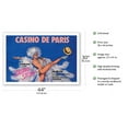 thumbnail image 2 of Casino De Paris France - Vintage Advertising Poster by Pierre O’Kley c.1970s - Fine Art Matte Paper Print (Unframed) 30x44in, 2 of 4