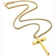 thumbnail image 4 of Collar con cruz de acero de titanio europea y americana para hombres y mujeres, accesorios de hip hop, colgante con letras, accesorios colgantes versátiles, 4 of 6