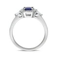thumbnail image 4 of Everly Women's Sapphire and Diamond 14K White Gold Engagement Ring, 4 of 7