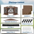 thumbnail image 4 of 13ft Hexagonal Pop-Up Gazebo with Mosquito Netting, 210D Polyester Canopy Tent for Patio, Backyard & Parties, 4 of 5