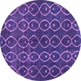 thumbnail image 1 of Ahgly Company Indoor Round Abstract Purple Modern Area Rugs, 3' Round, 1 of 4