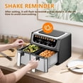 thumbnail image 2 of ZHICHUN 9.5 Quart Dual Basket Air Fryer 10 Presets Independent Temp Control with Sync Mode, 2 of 8