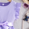 thumbnail image 5 of WUANDIXFA Toddler Girl Tulle Dress Summer Ruffle Sleeveless Baby Girl Fashion Casual Dresses 1-6Y (Purple, 4-5 Years), 5 of 8