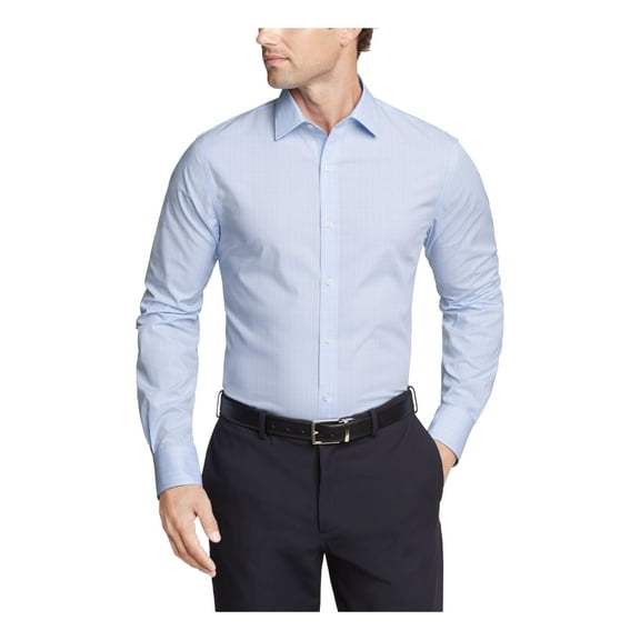 Tommy Hilfiger Men's Dress Shirt Regular Fit Essentials Classic Blue-17 32/33