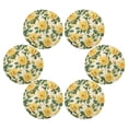 thumbnail image 7 of Round Plate Mat 15.4x15.4 Inchesx1 Placemat Table Mat Kitchen Mat Coffee Mat Fabric Thick, Strong Wear-Resistant, Heat Resistance Lovely Big Yellow Roses, 7 of 7