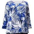 thumbnail image 1 of A Personal Touch Women's Plus Size Long Sleeve Top Abstract Palms 3X, 1 of 1