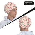thumbnail image 6 of Fuzoiu Strawberry And Flowers Print Winter Beanie Hat for Men & Women,Warm Knit Cap,Women Windproof Watch Hat,Knit Warm Unisex Beanie, 6 of 7