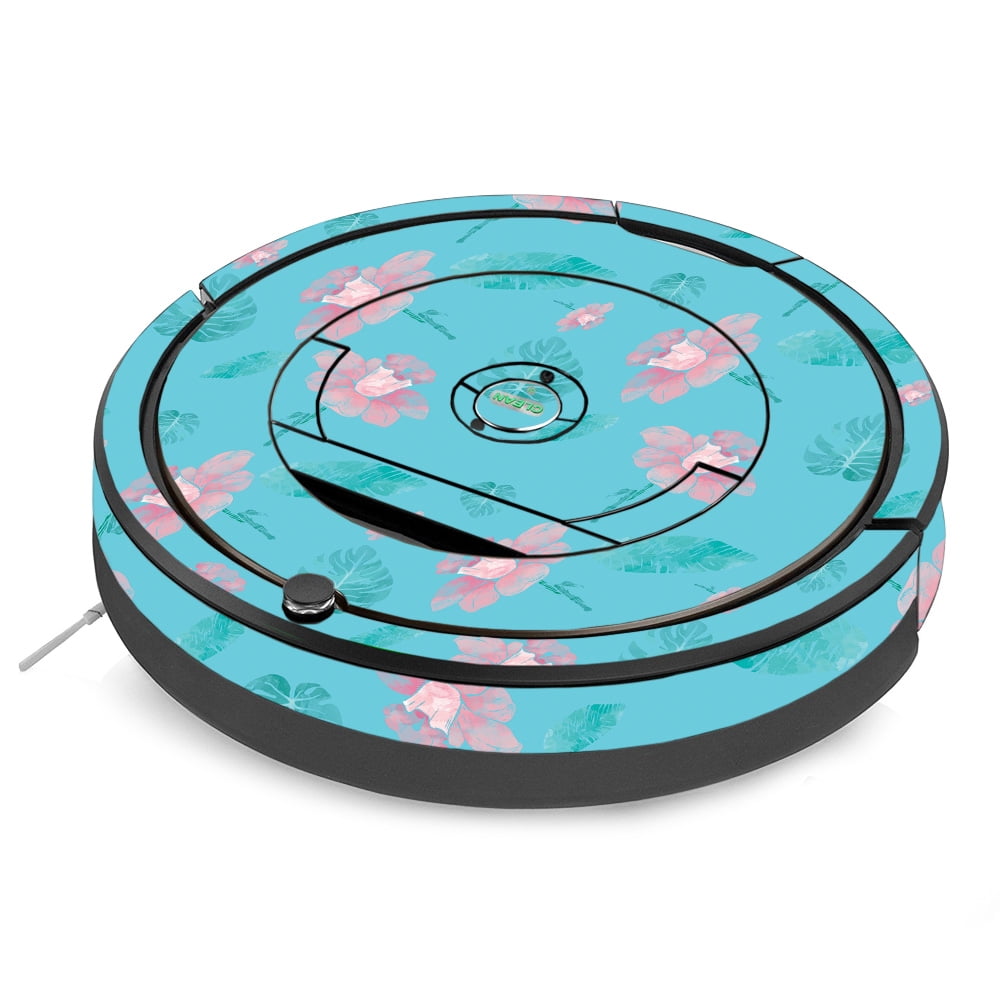 Skin Decal Wrap for iRobot Roomba 890 Vacuum sticker Blue Petals