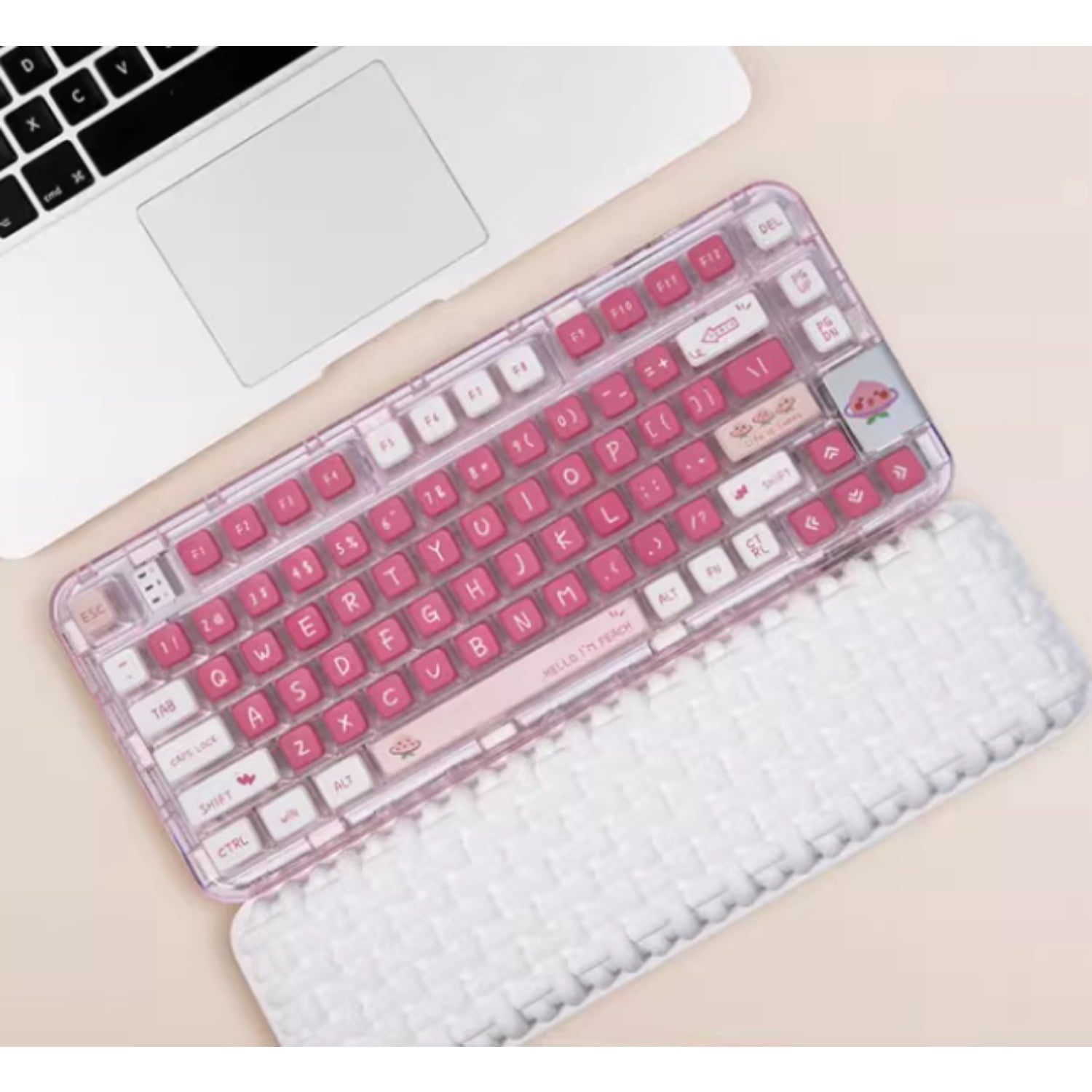 Tatami Memory Foam Keyboard Wrist Rest, Silicone Wrist Support Pad for Women with Ergonomic Design