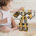 thumbnail image 3 of Transform Robot Toys for Boys 3-6 Year Old, 5 in 1 STEM Building Toys Cars for Toddler Boys Girls Gifts, Yellow, 3 of 7