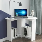 Insma Corner Computer Desk Modern Computer Table Simplest Gaming Desk Writing Desk Workstation for Home Office Small Space, White