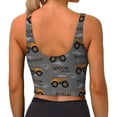 thumbnail image 3 of Lsque Construction Machines Printed Women'S Sports Bra, Compression, Moisture Wicking, High-Impact Sports Bra For Women,Supportive sports bra-Small, 3 of 9