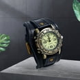 thumbnail image 3 of Reloj de de 2 piezas para hombre, de material cuero Punk Vintage, 3 of 9