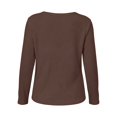 thumbnail image 4 of Mityle Women's Henley T-Shirts Trendy Casual Ribbed Tops Women Long Sleeve Loose Fit Tees, 4 of 4