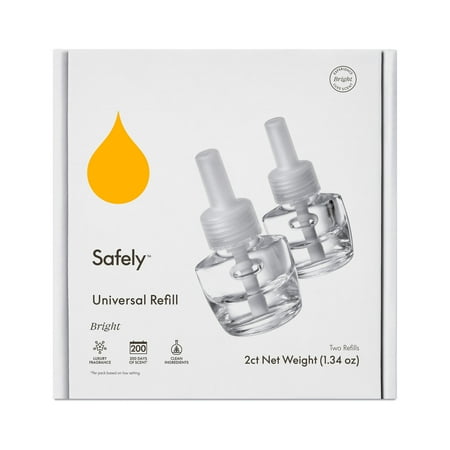 Safely Plug-In Scented Diffuser Refills, Bright Scent, 2 Count, 0.67 fl oz Each