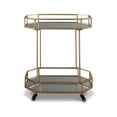 thumbnail image 2 of Signature Design by Ashley Contemporary Daymont Bar Cart  Gold Finish, 2 of 5