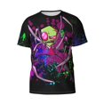 thumbnail image 5 of Invader Zim T-Shirt for Men Novelty 3D Pritneted Casual Short Sleeve Tees Shirt Summer Street T Shirt Top, 5 of 7