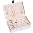 thumbnail image 1 of LCXmlly Desk Clock Jewelry Organizer Box Large Capacity Double Layer Dustproof with Removable Dividers, 1 of 6