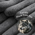 thumbnail image 3 of Faux Fur Throw Blanket for Couch, Ultra Cozy Fuzzy Fluffy Fur Luxurious Soft Striped Plush Gift Blankets for Family Sofa Chair Bedroom, 60"x80", 3 of 8