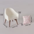 thumbnail image 5 of 1/12 Silla de casa de muñecas Escena de vida Escenario Juego de rol Juguete Muebles de casa de muñecas Almohada rosa, 5 of 5