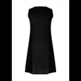 thumbnail image 3 of Vestidos de Mujer Sin Mangas con Cuello en V y Bolsillos, Color Negro, Talla S, 3 of 5