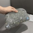 thumbnail image 5 of Bolsos de noche con clip de embrague para mujer, bolsos de mano de diseñador de lujo, monederos 2024 nuevos en PC con incrustaciones de cadena de diamantes de imitación brillantes, 5 of 5