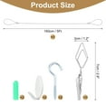 thumbnail image 2 of Wall Hanging Photo Display Cable Wire Rod with 10 Rhombus Clips, 5Ft Hanging Picture Frames Collage Silver, 2 of 6