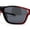 Black Red Black, variant on Xloop Mens Sport Wrap Around Rectangular Plastic Sunglasses Black Red