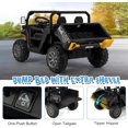 thumbnail image 2 of OLAKIDS Kids Ride On UTV, 12V Electric Vehicle Dump Truck with Remote Control, Dump Bed and Extra Shovel, Toddlers Battery Powered Car with 2 Speeds, Music, USB, AUX (Dark), 2 of 9