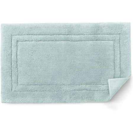 Canopy Cotton Plush Sea Glass Green Bath Rug, 1 Each