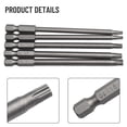 thumbnail image 6 of Heavy duty Hollow Torx Screwdriver Bits Set 5pcs 100mm Long for Industrial and Household Use T15 T20 T25 T30, 6 of 6