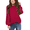 Red, variant on Arshiner Girls Shirts Lace Raglan Long Sleeves Crewneck Casual Soft Kids Blouse Tee Tops