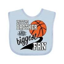 Inktastic Little Brother and Biggest Fan Basketball Player Boys Baby Bib