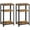 Rustic Brown,2, variant on RONG-3 Tall End Table Set of 2, 16x12x29.5 inch Industrial Side Table with Strong Wooden Shelves, 2PCS Slim 3-Tier Telephone Table with Metal Frame for Living Room, Small Places - Rustic Brown